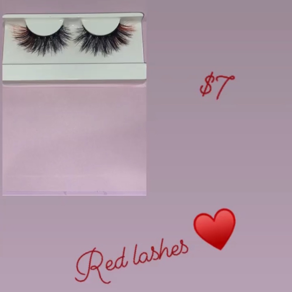 Red end lashes ♥️